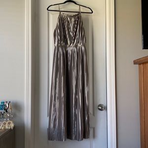 Banana Republic pleated metallic dress